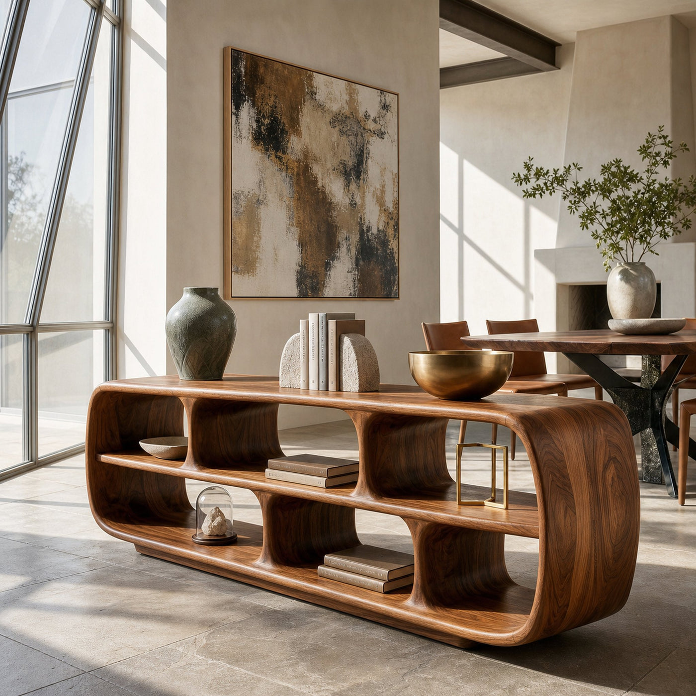 Minimalist Wooden Display Bookshelf For Living Room Decor - product view 6