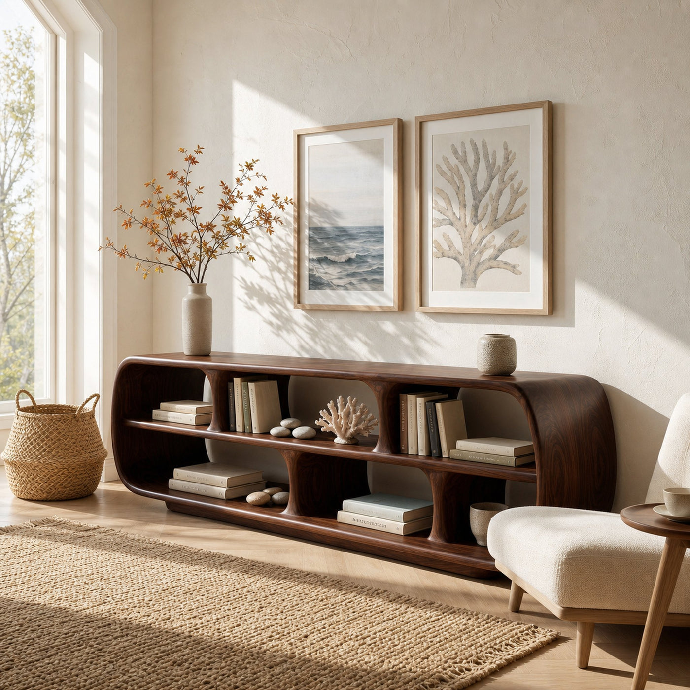 Minimalist Wooden Display Bookshelf For Living Room Decor - product view 7