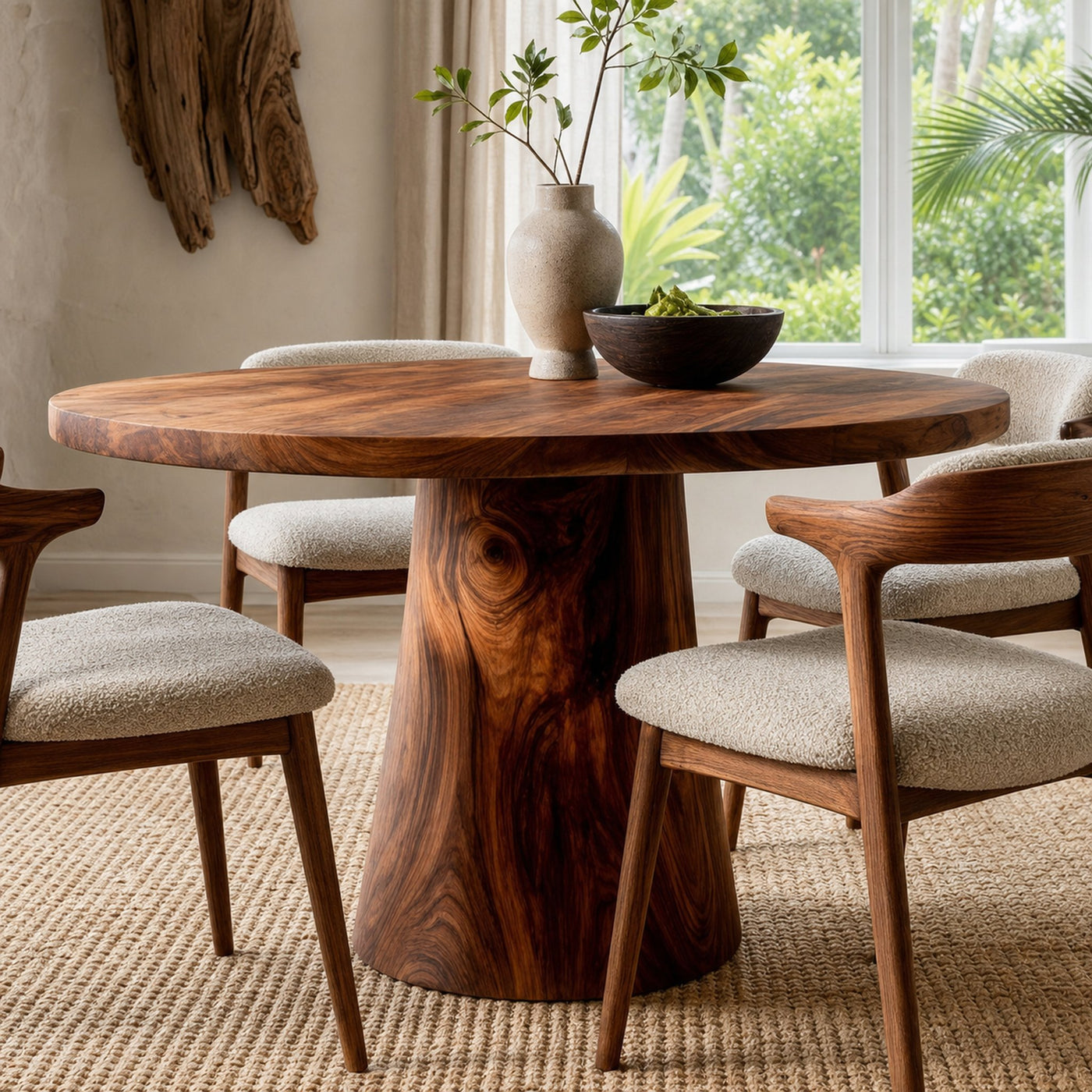 Minimalist Wooden Sculptural Dining Table For Dining Room - product view 6