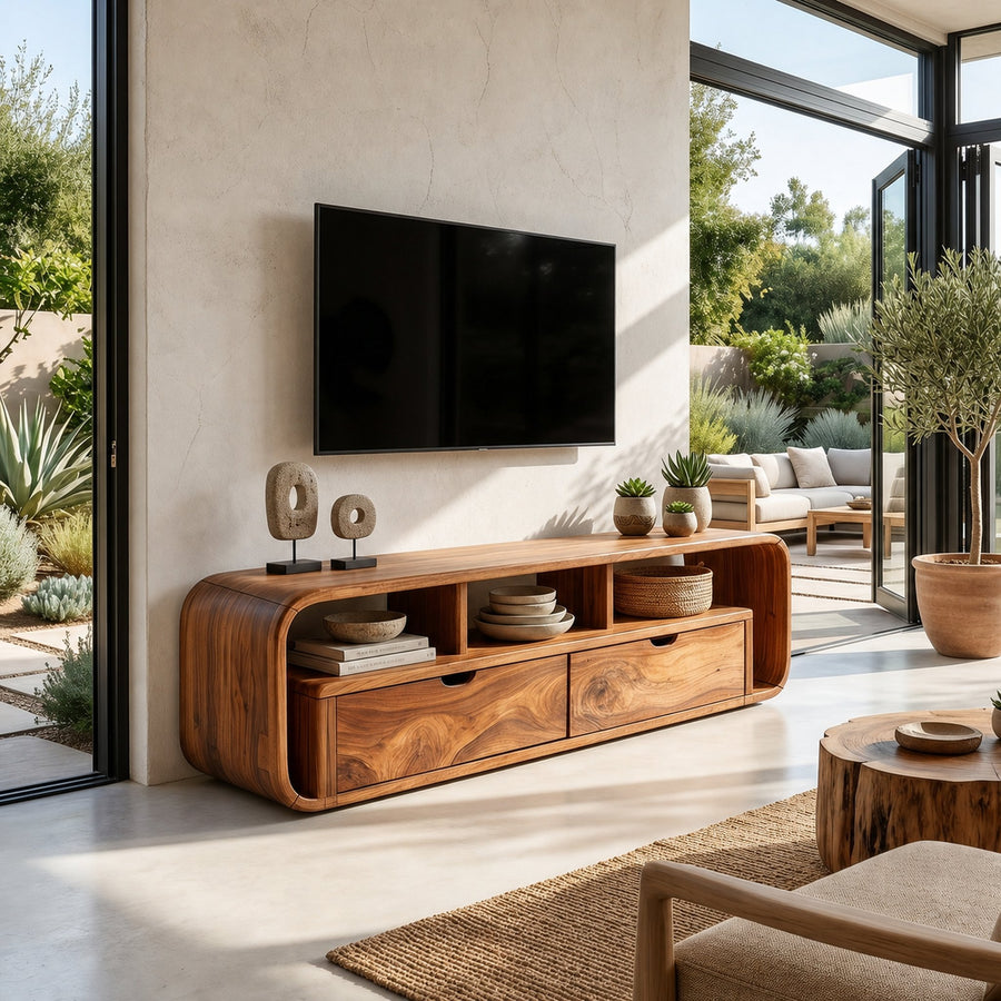 Minimalist Wooden TV Cabinet For Urban Apartment Decor