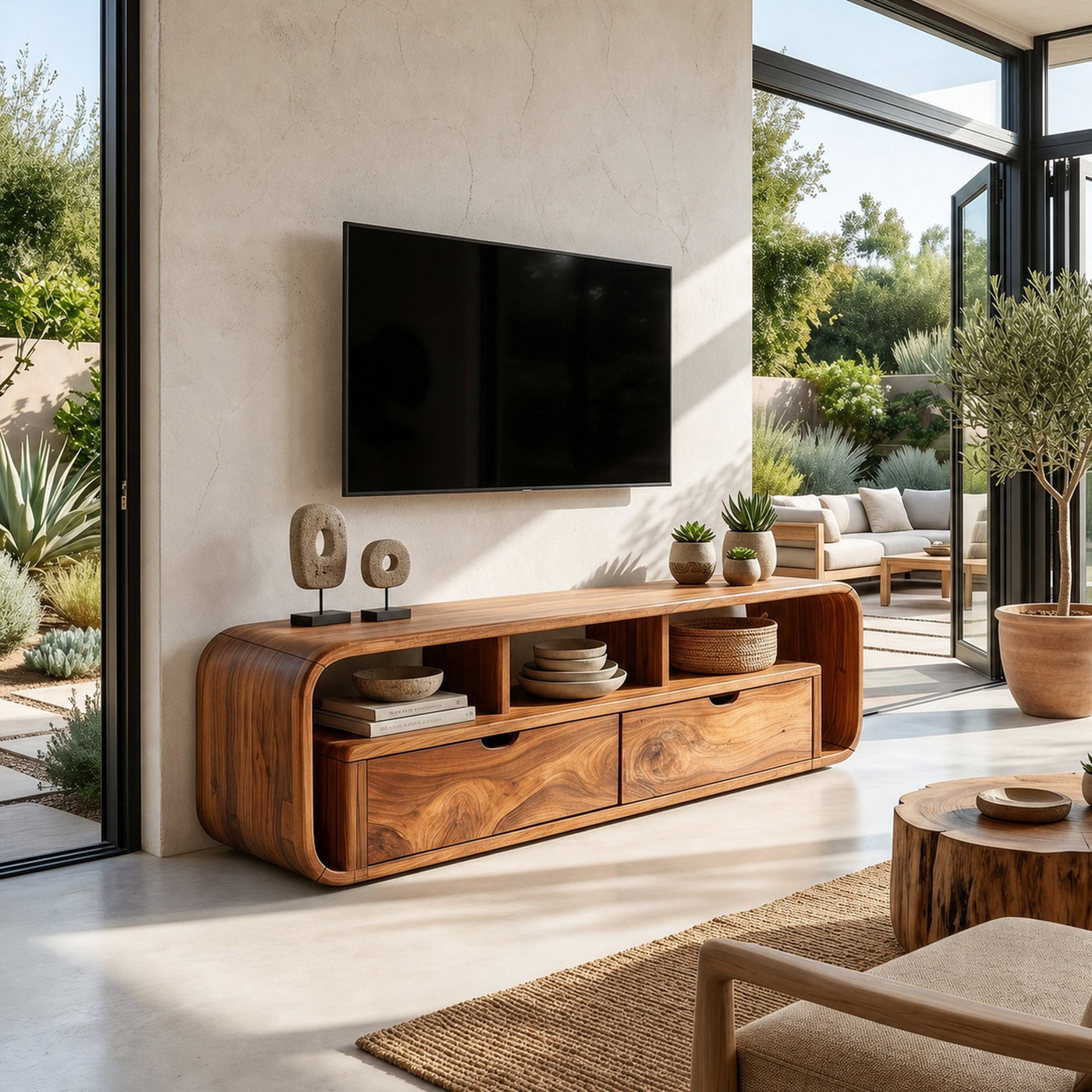Minimalist Wooden TV Cabinet For Urban Apartment Decor