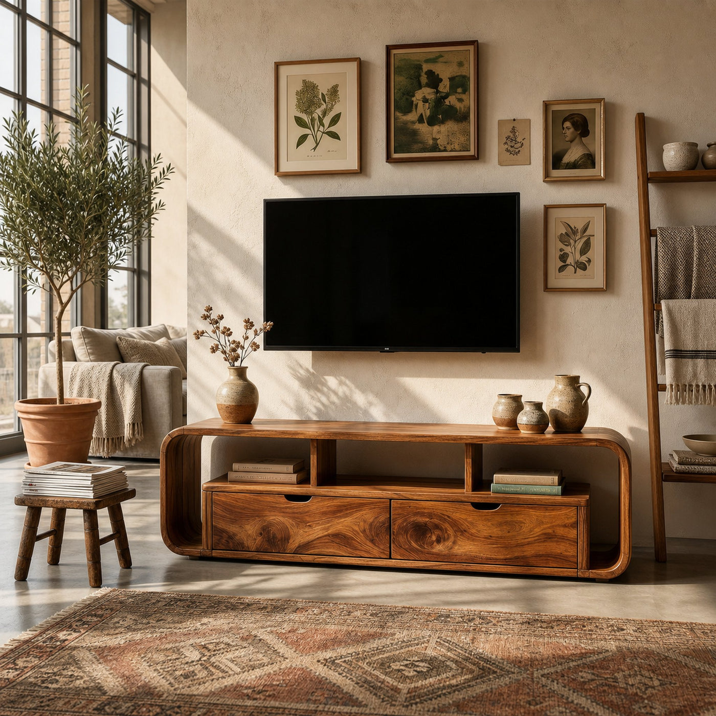 Minimalist Wooden TV Cabinet For Urban Apartment Decor - product view 6