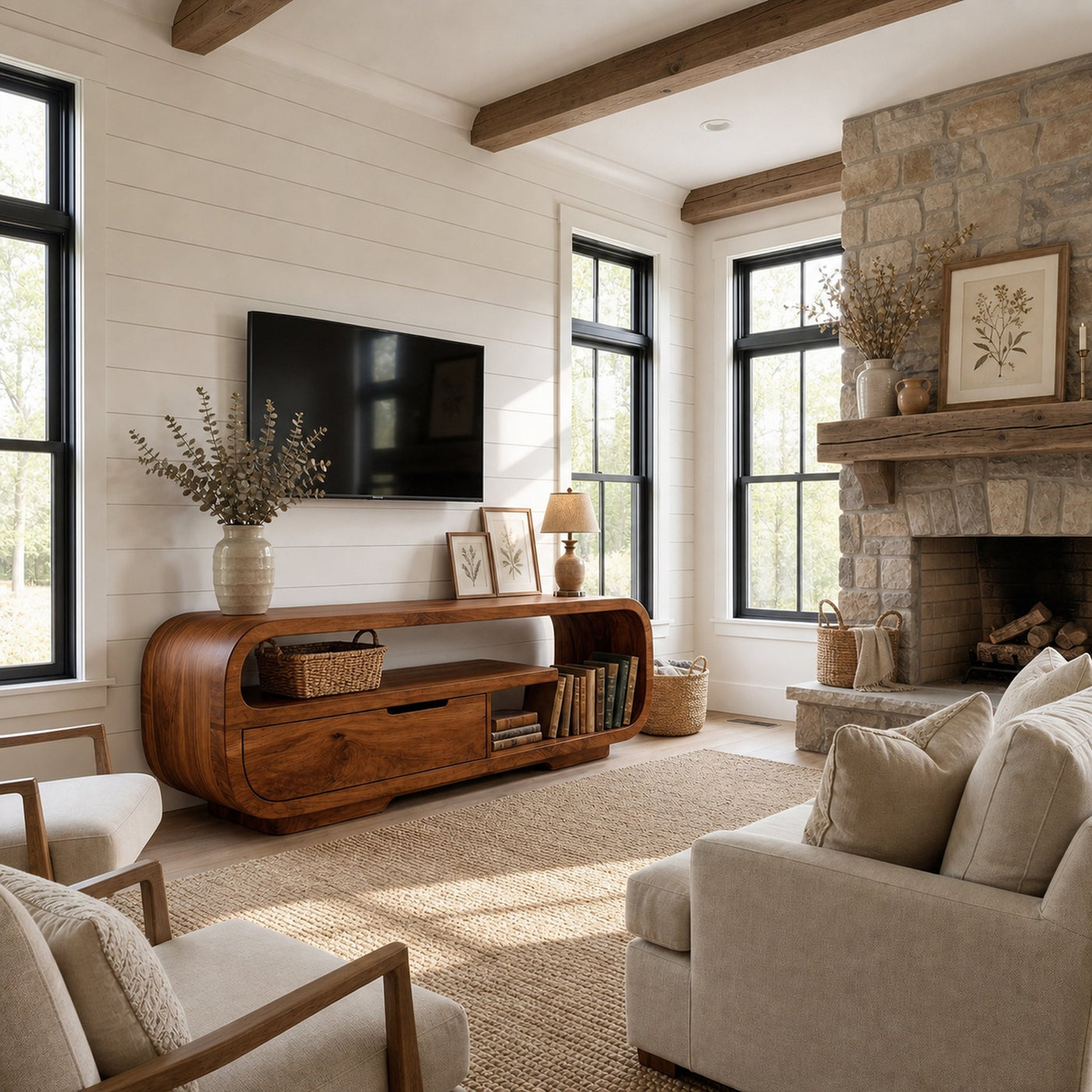 Minimalist Wooden TV Stand Cabinet For Living Room - product view 6