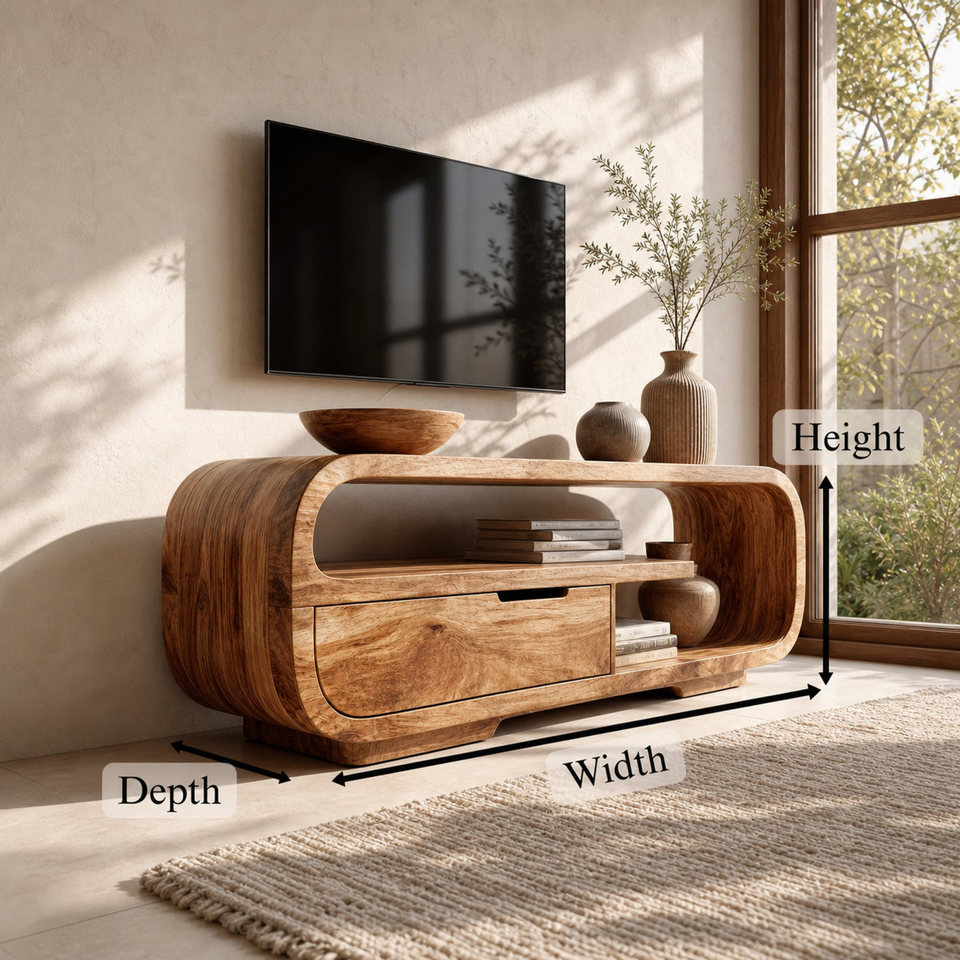 Minimalist Wooden TV Stand Cabinet For Living Room - product view 8