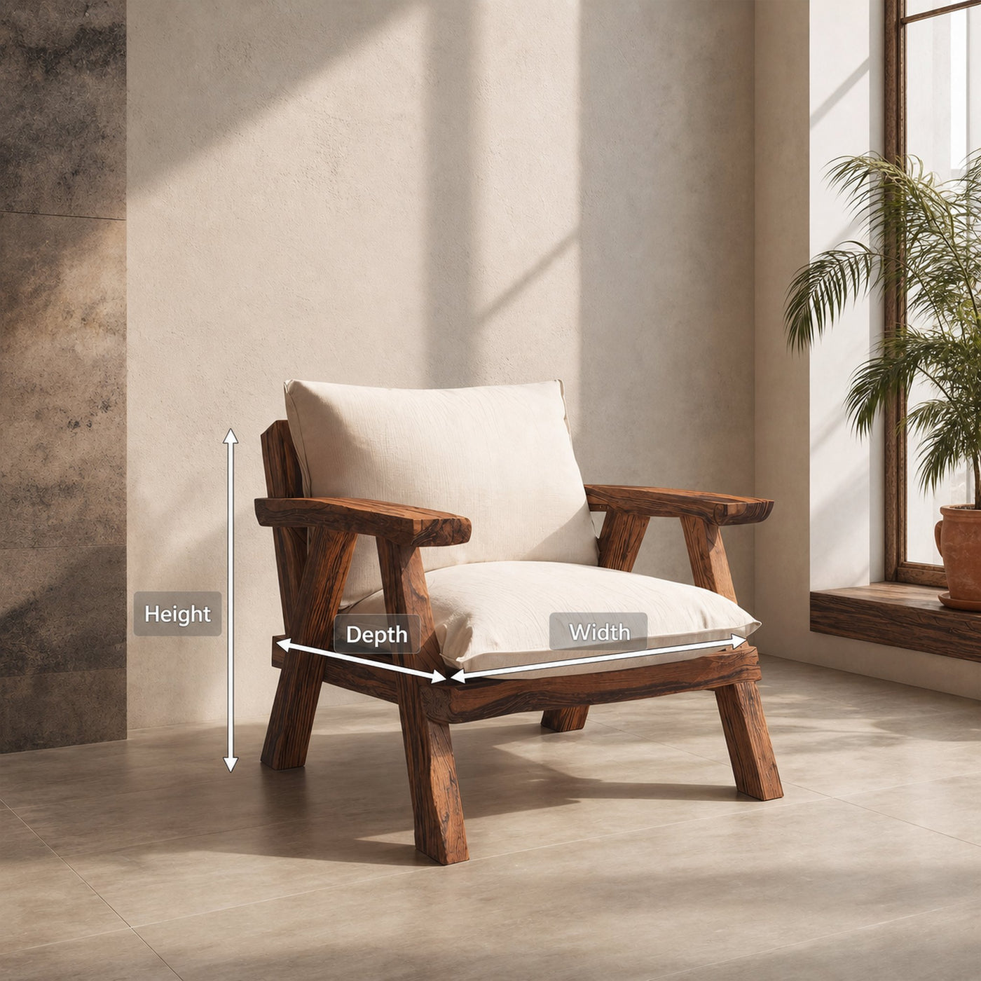 Modern Accent Seating For Living Or Entryway Space - product view 8