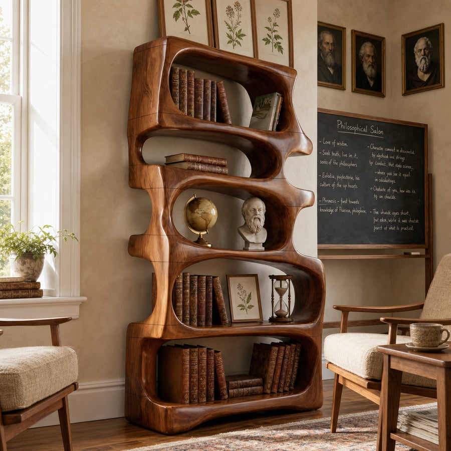 Modern Artistic Bookcase Storage Organizer For Study Room