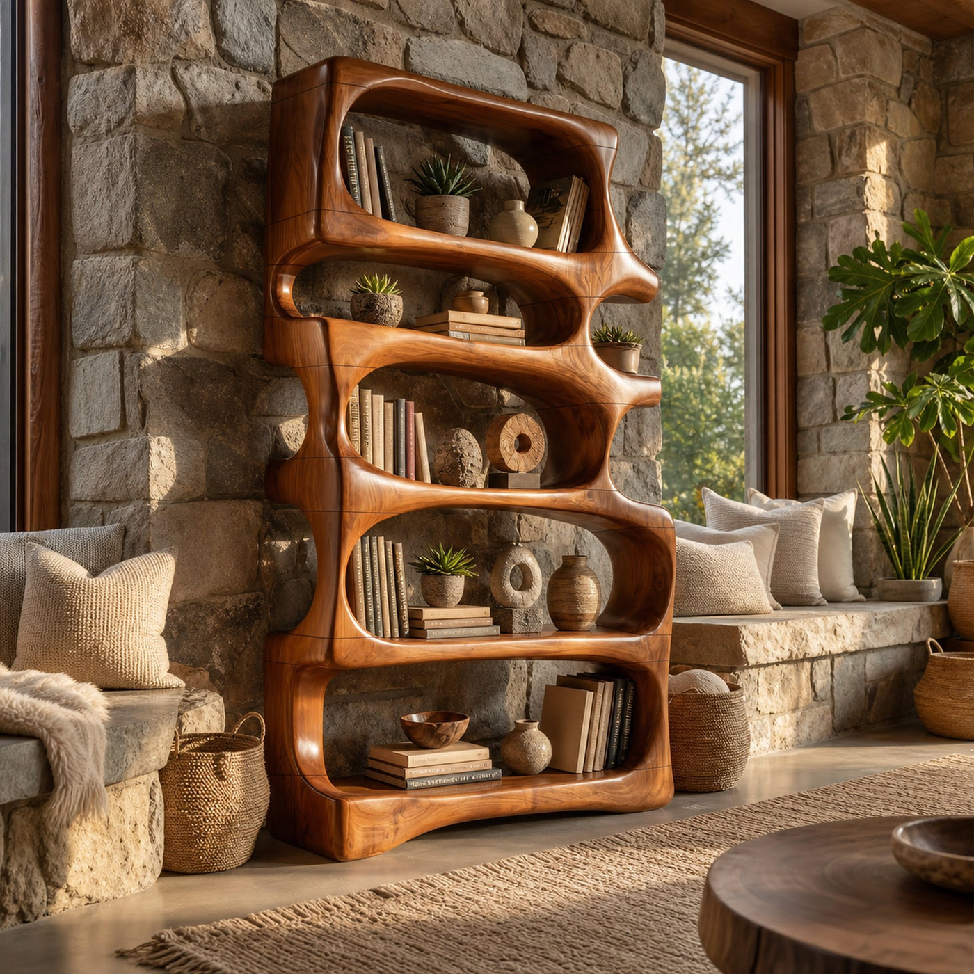 Modern Artistic Bookcase Storage Organizer For Study Room - product view 6