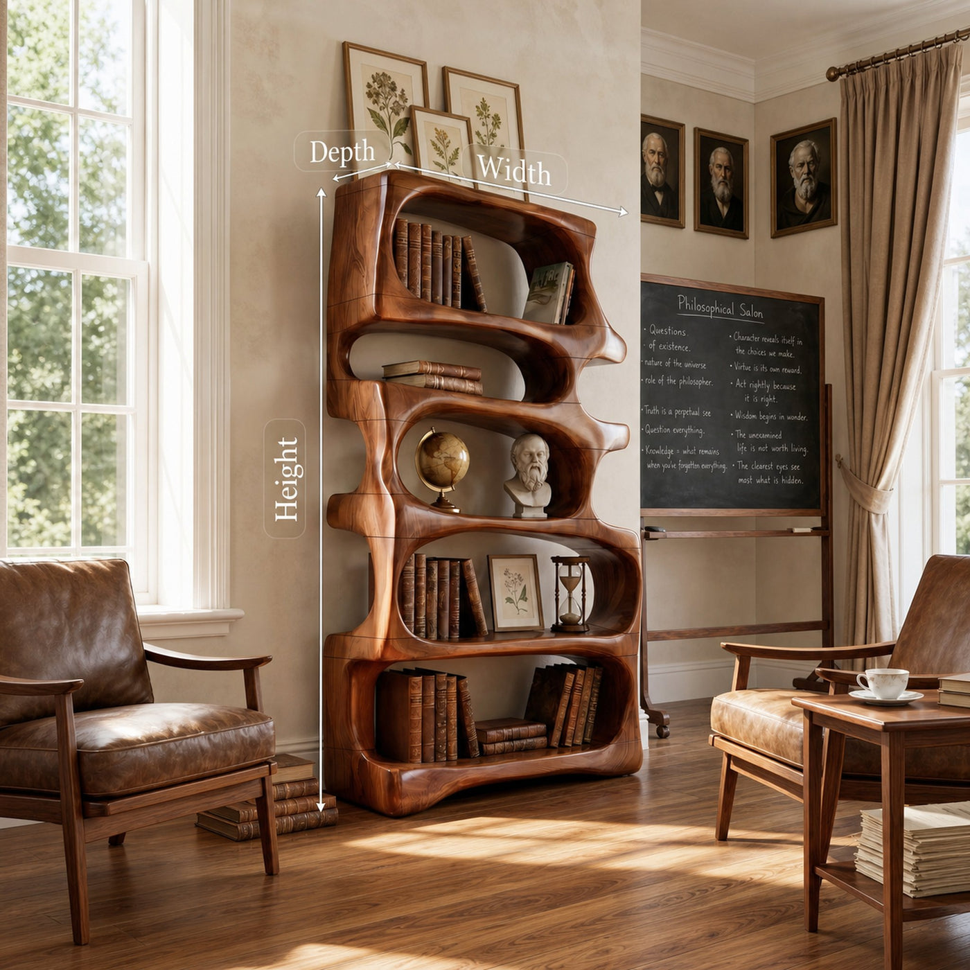 Modern Artistic Bookcase Storage Organizer For Study Room - product view 8