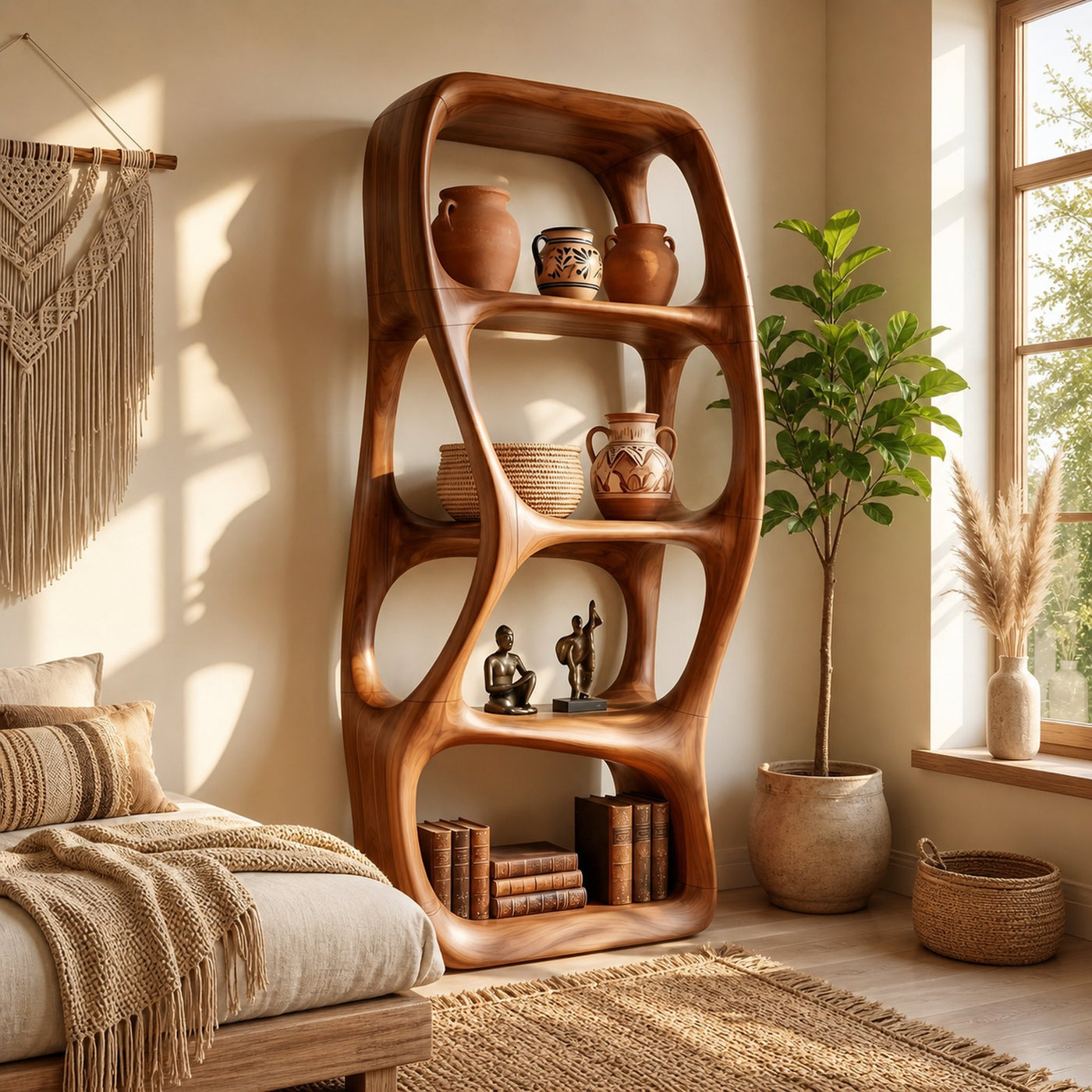 Modern Artistic Bookshelf Display Organizer For Living Room - product view 6