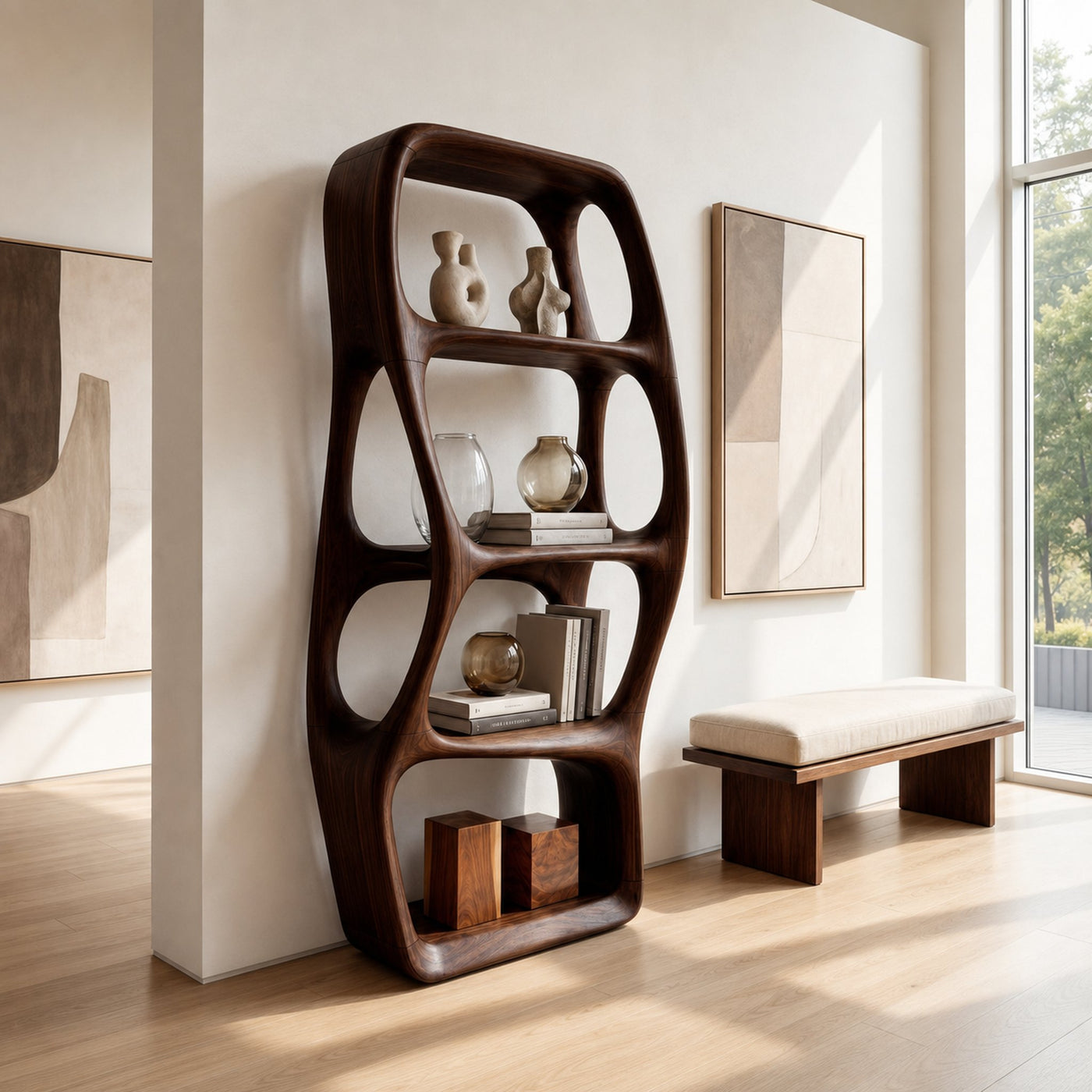 Modern Artistic Bookshelf Display Organizer For Living Room - product view 7