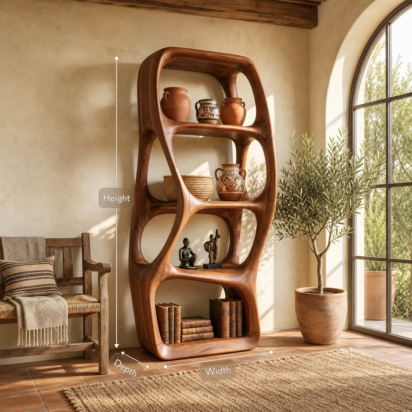Modern Artistic Bookshelf Display Organizer For Living Room - product view 8