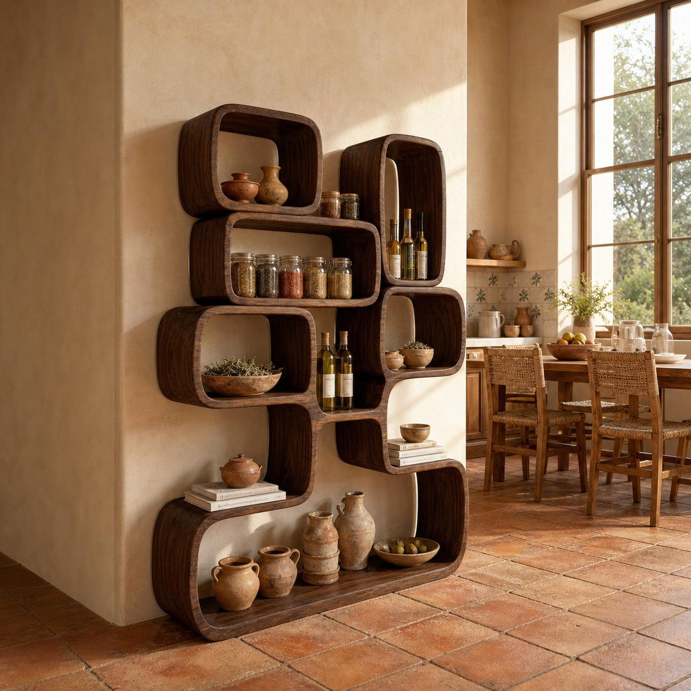 Modern Artistic Bookshelf Living Room Corner - product view 7