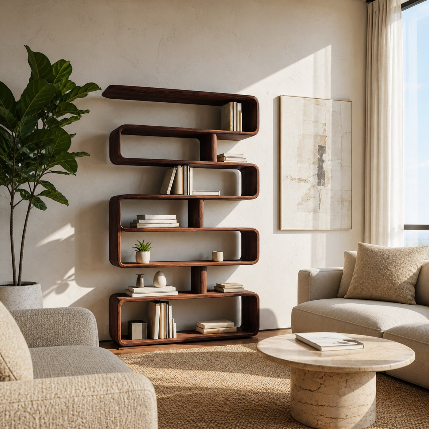 Modern Bookcase Freestanding Shelving Unit For Home Organization - product view 7