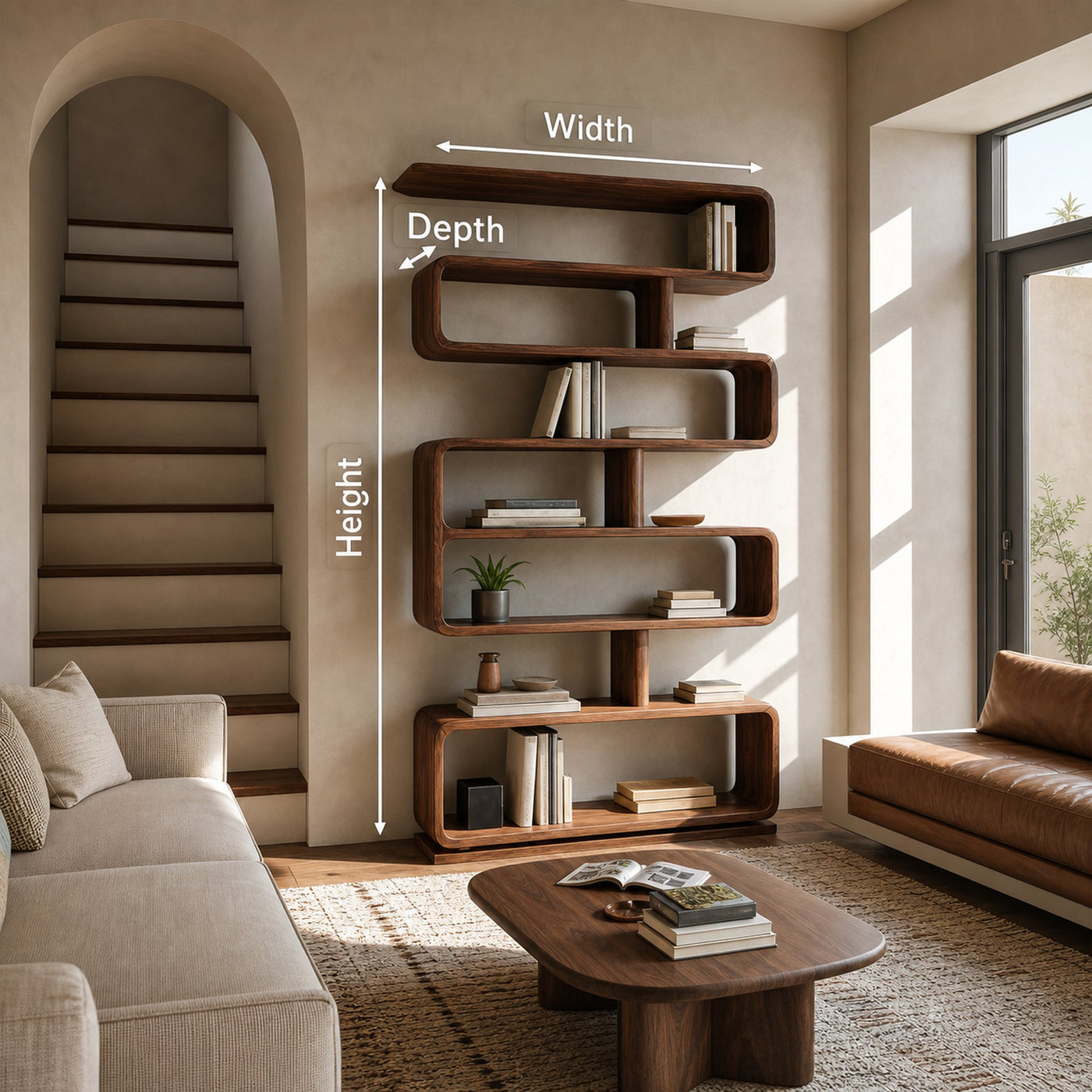 Modern Bookcase Freestanding Shelving Unit For Home Organization - product view 8