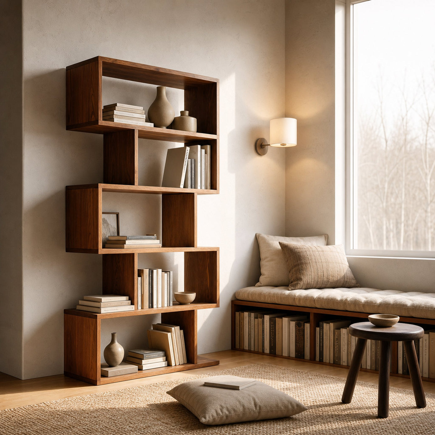 Modern Bookshelf Open Storage Display For Living Room - product view 6