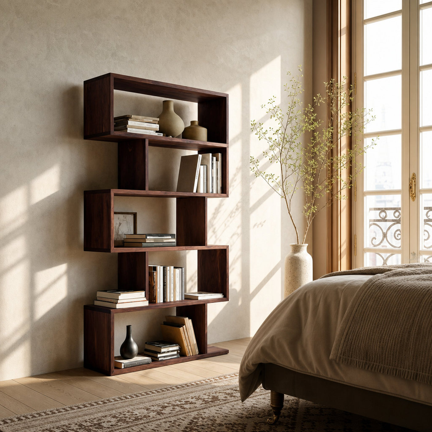 Modern Bookshelf Open Storage Display For Living Room - product view 7