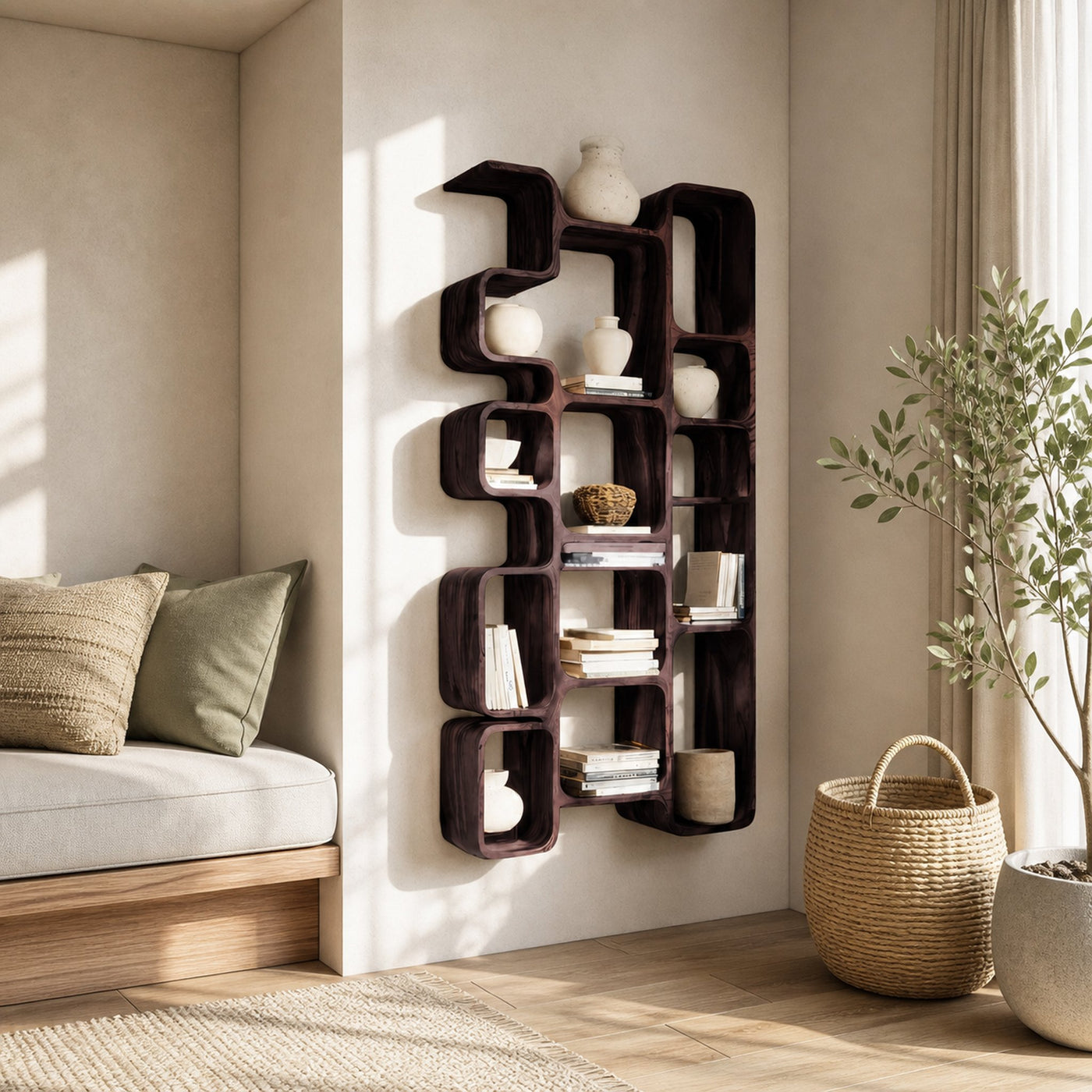 Modern Bookshelf With Integrated Compartments For Living Room - product view 7