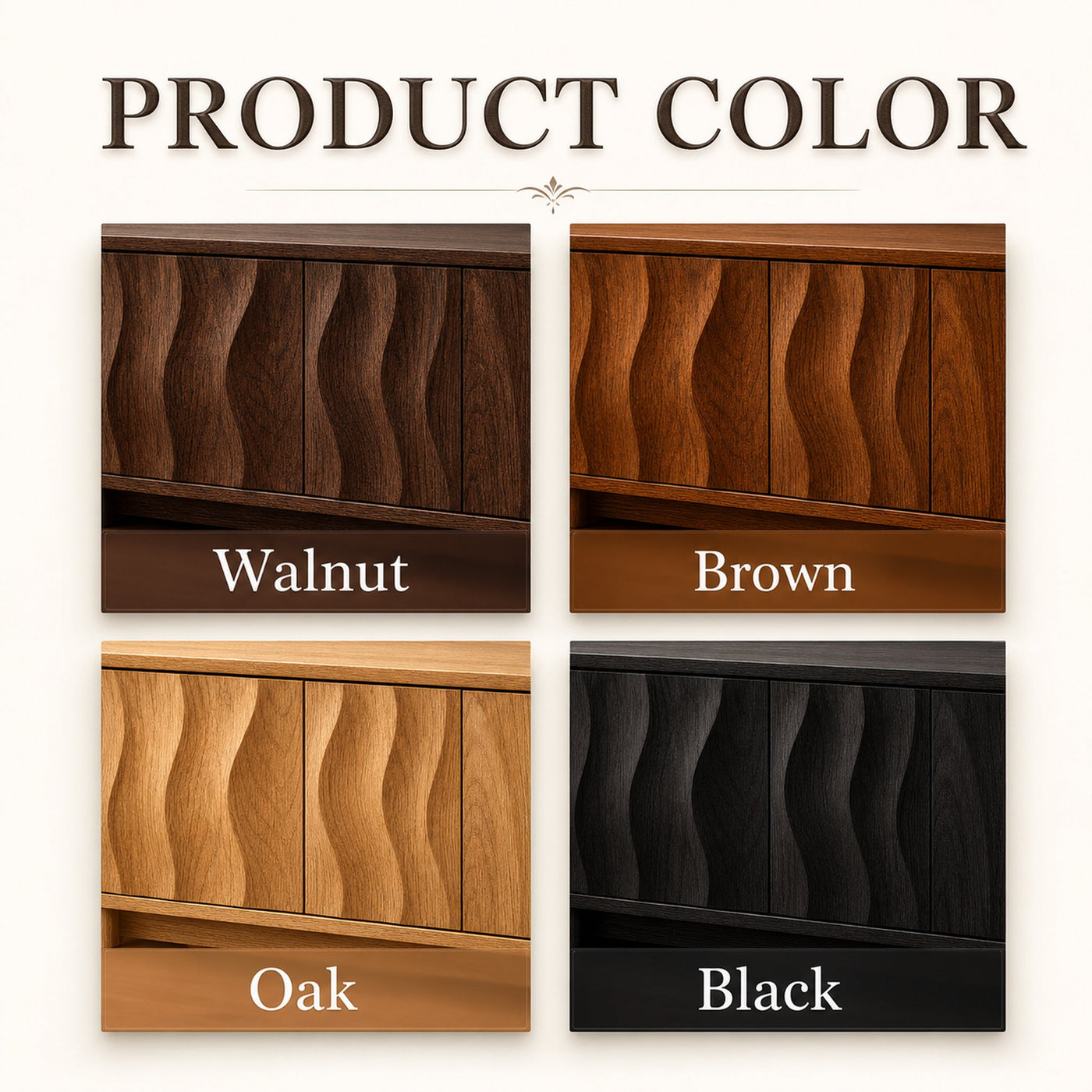 Modern Cabinet With Wavy Design For Living Room - product view 8