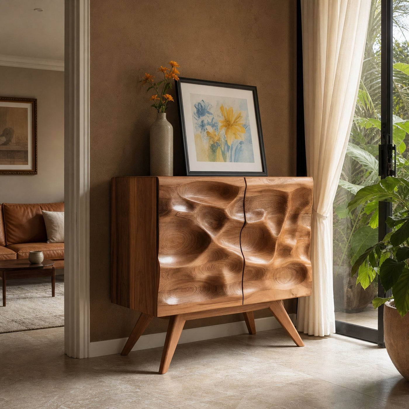 Modern Carved Cabinet For Bedroom Or Living Room