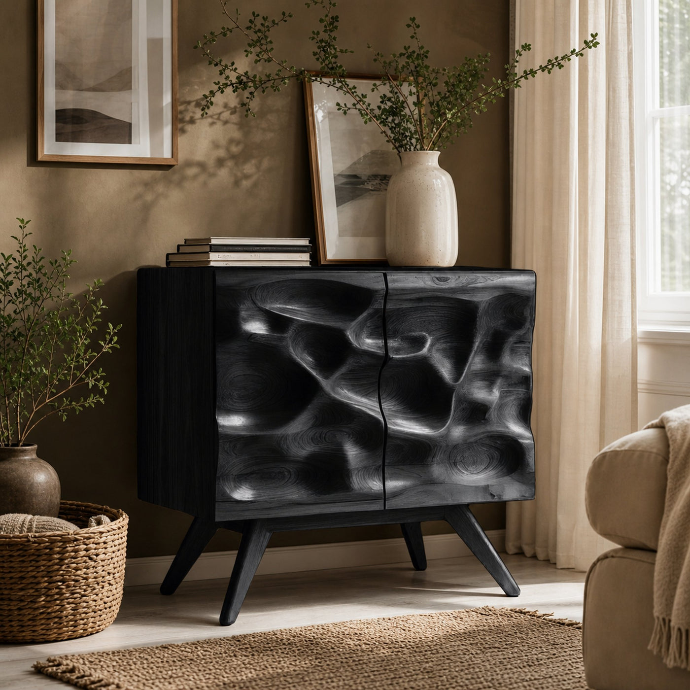 Modern Carved Cabinet For Bedroom Or Living Room - product view 4