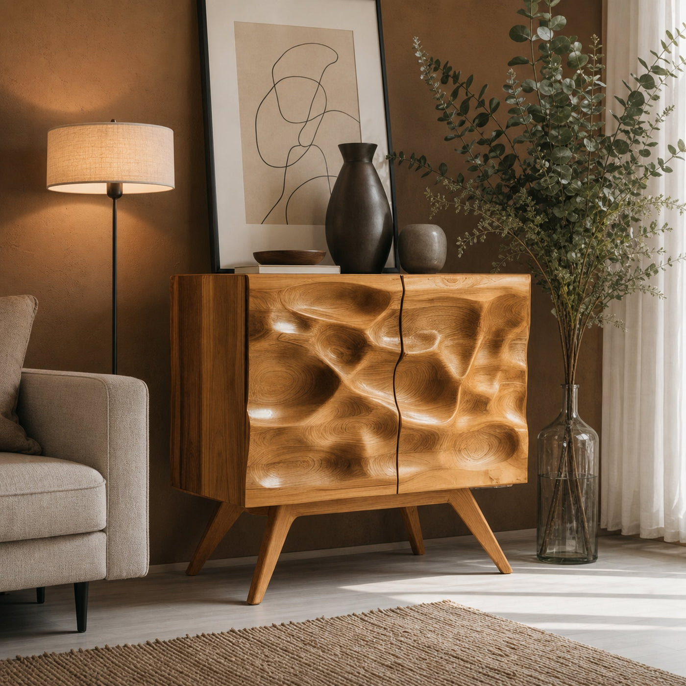 Modern Carved Cabinet For Bedroom Or Living Room - product view 5