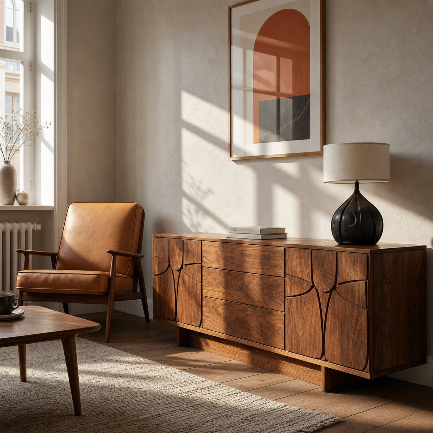 Modern Carved Sideboard For Living Room Or Dining - product view 6