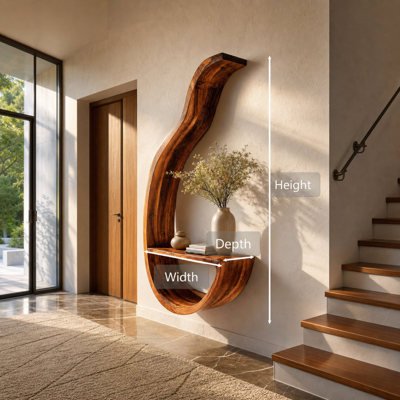 Modern Curved Floating Shelf For Home Interior - product view 6