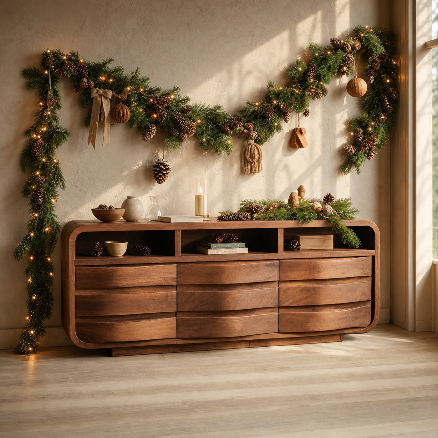 Modern Curved Sideboard For Living Room - product view 6