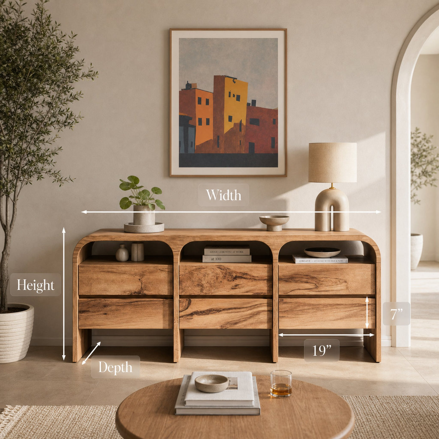 Modern Curved Sideboard For Living Room - product view 8