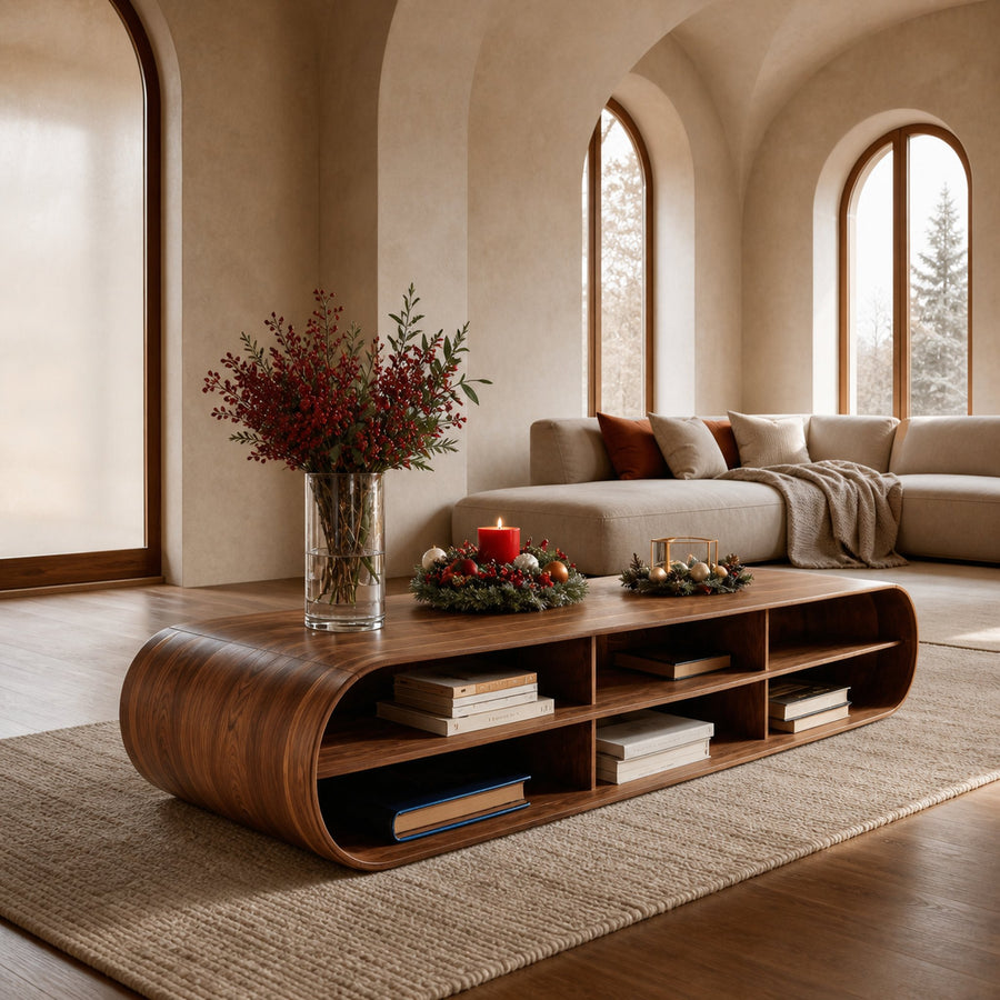 Modern Curved Sideboard For Living Room Or Holiday