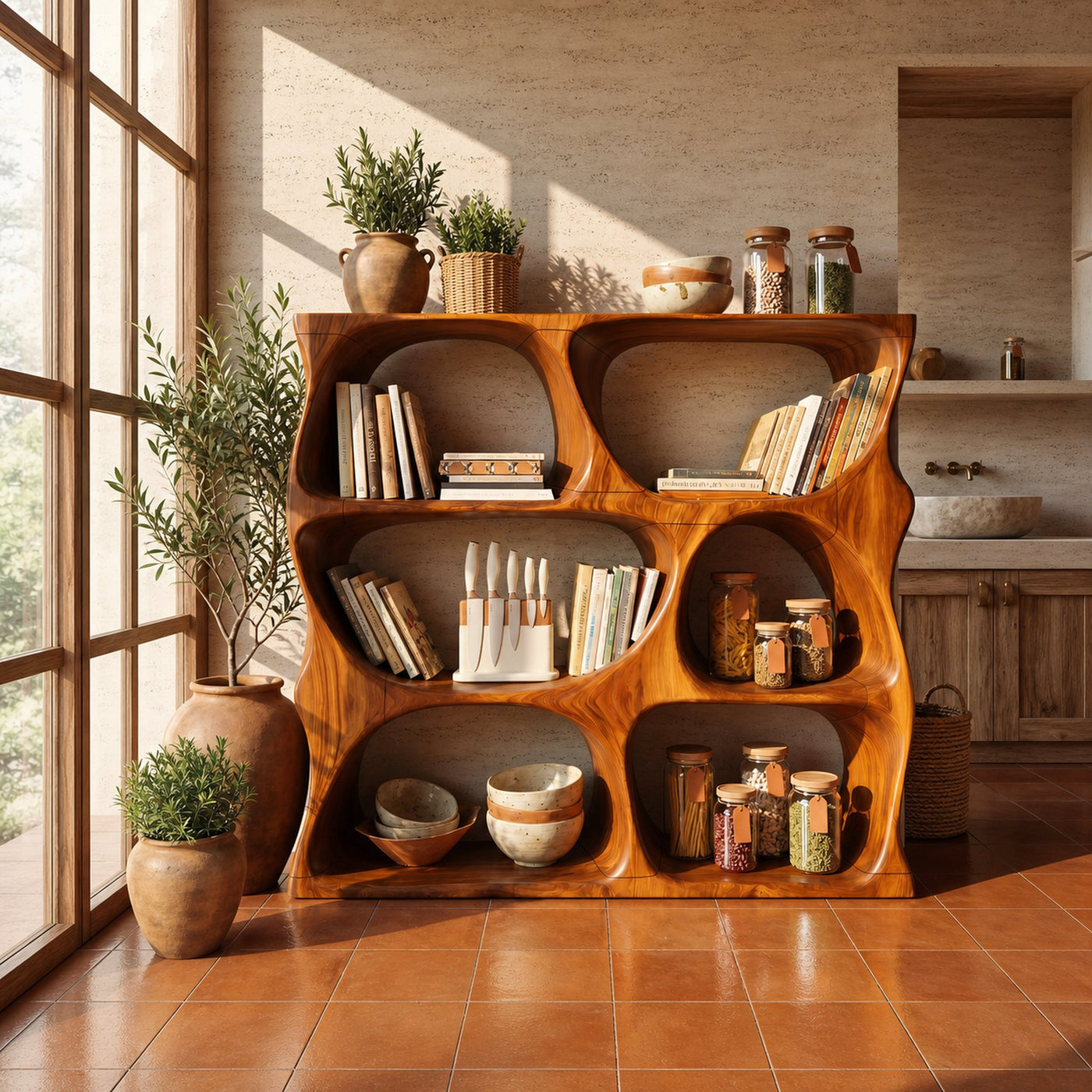 Modern Decorative Bookcase Storage Organizer For Living Room Space - product view 6