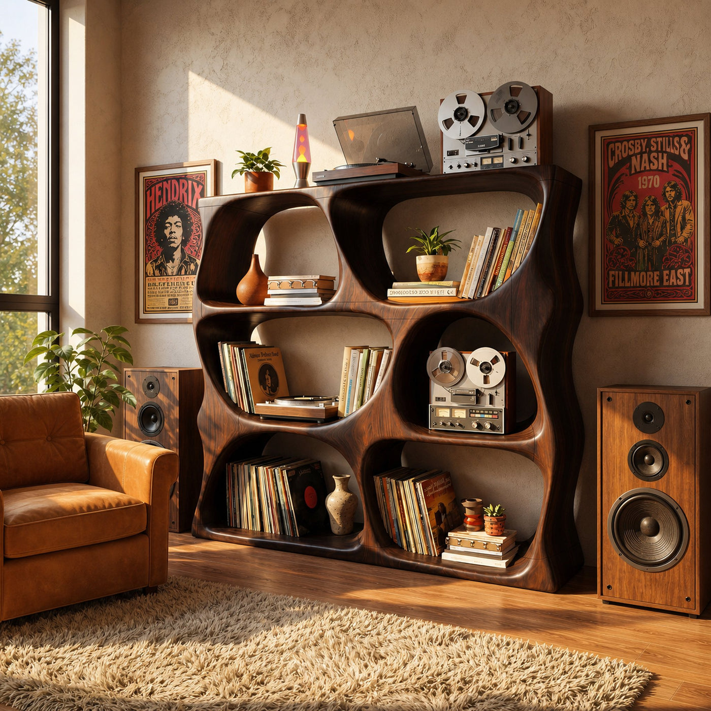 Modern Decorative Bookcase Storage Organizer For Living Room Space - product view 7