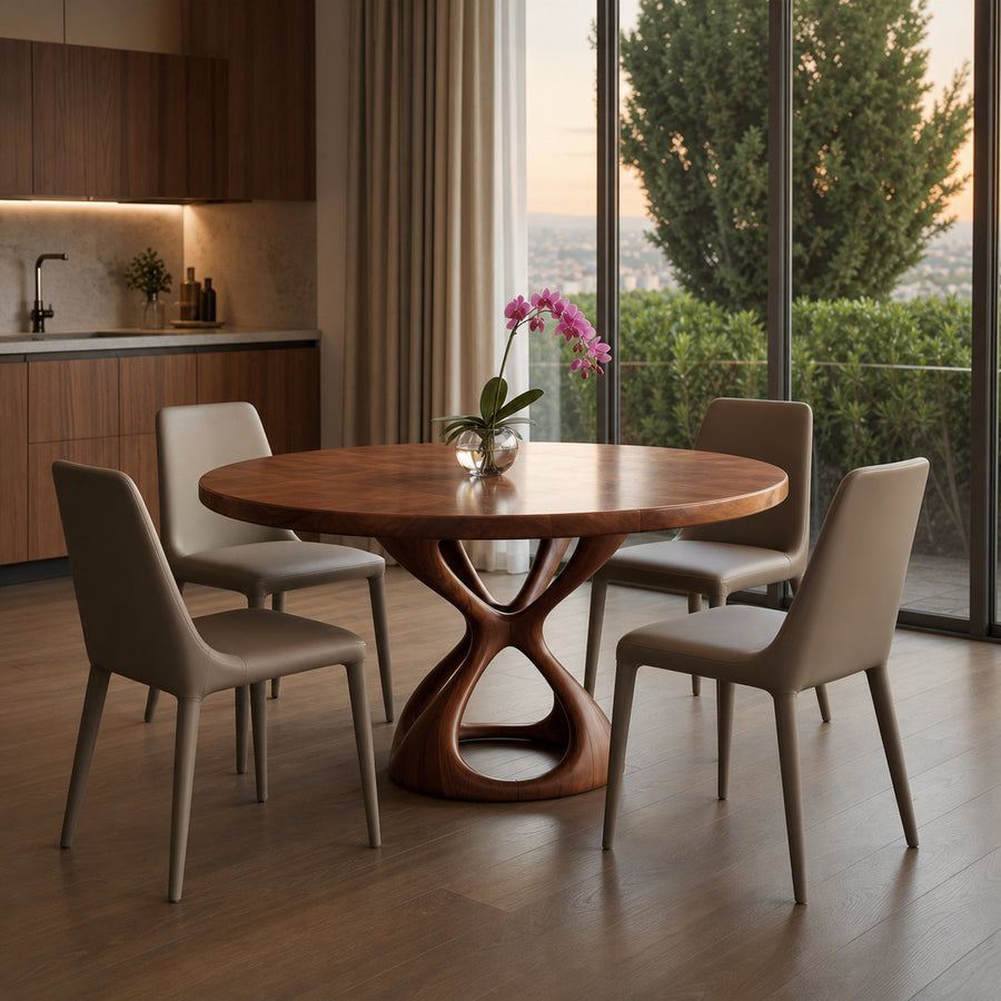 Modern Dining Table Sculptural Form Kitchen