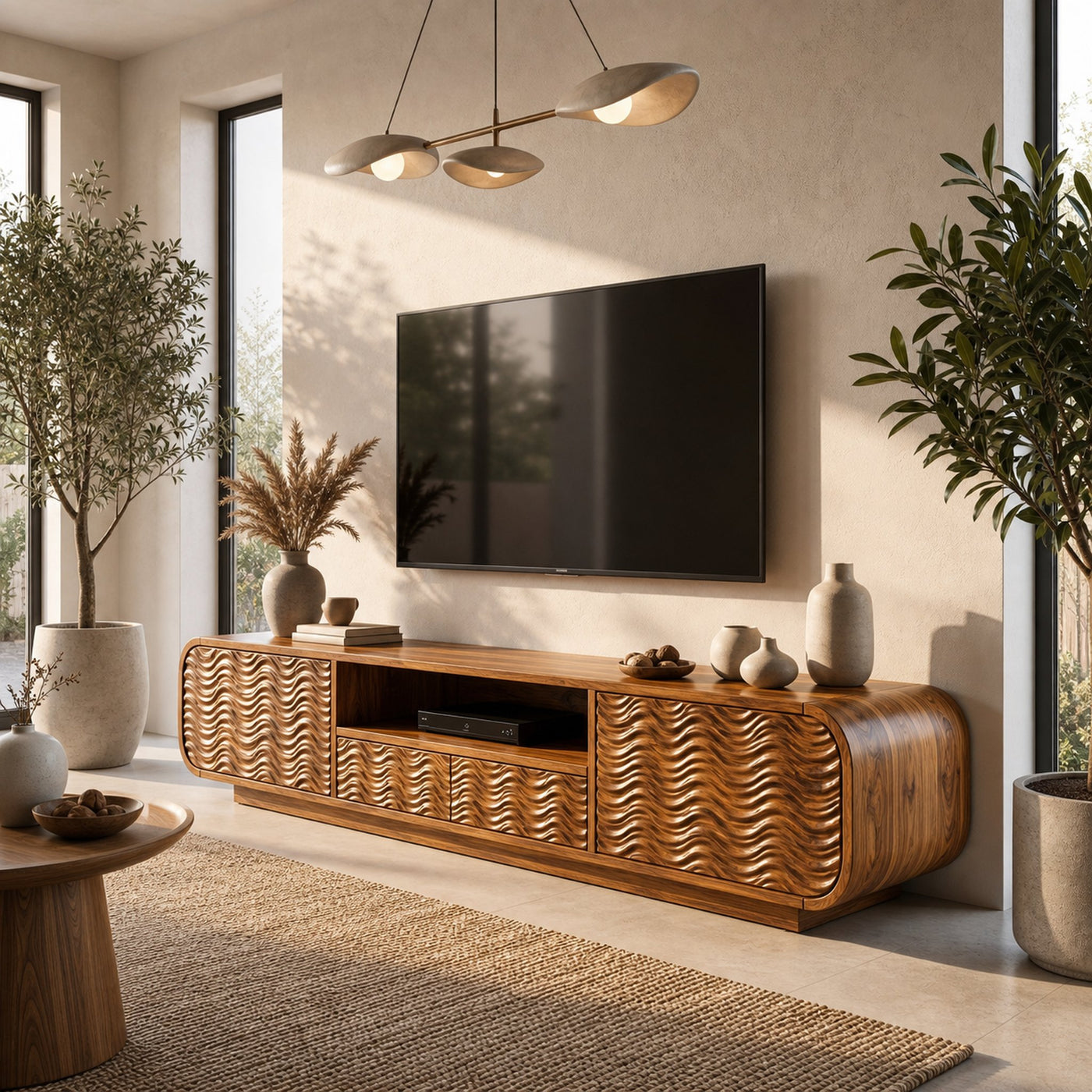 Modern Entertainment Center Organic Architectural Form For Living Room - product view 6