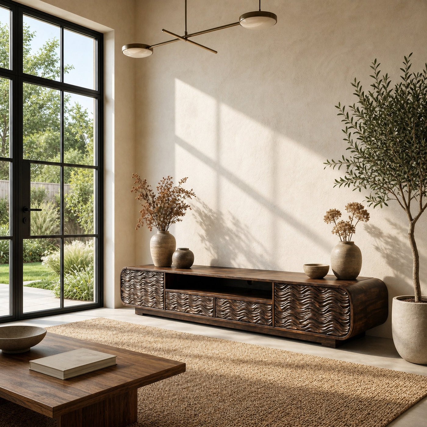 Modern Entertainment Center Organic Architectural Form For Living Room - product view 7