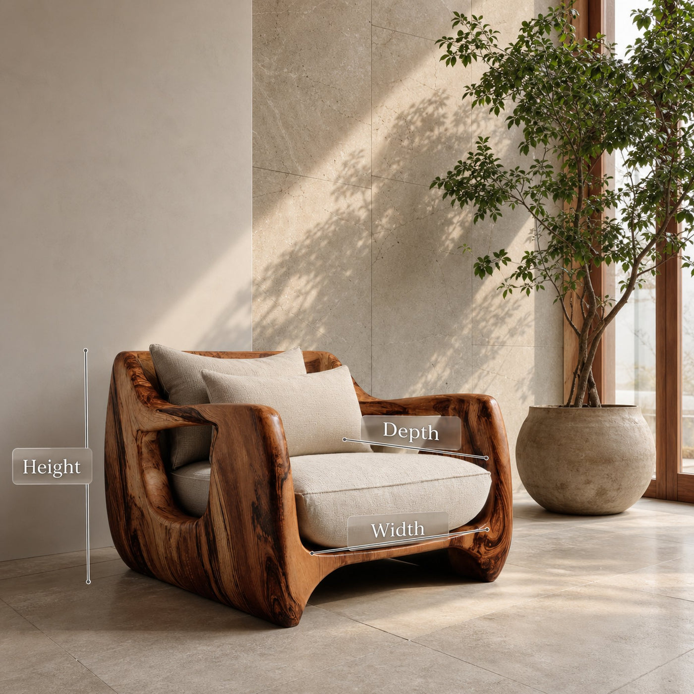 Modern Farmhouse Accent Chair For Living Room - product view 7