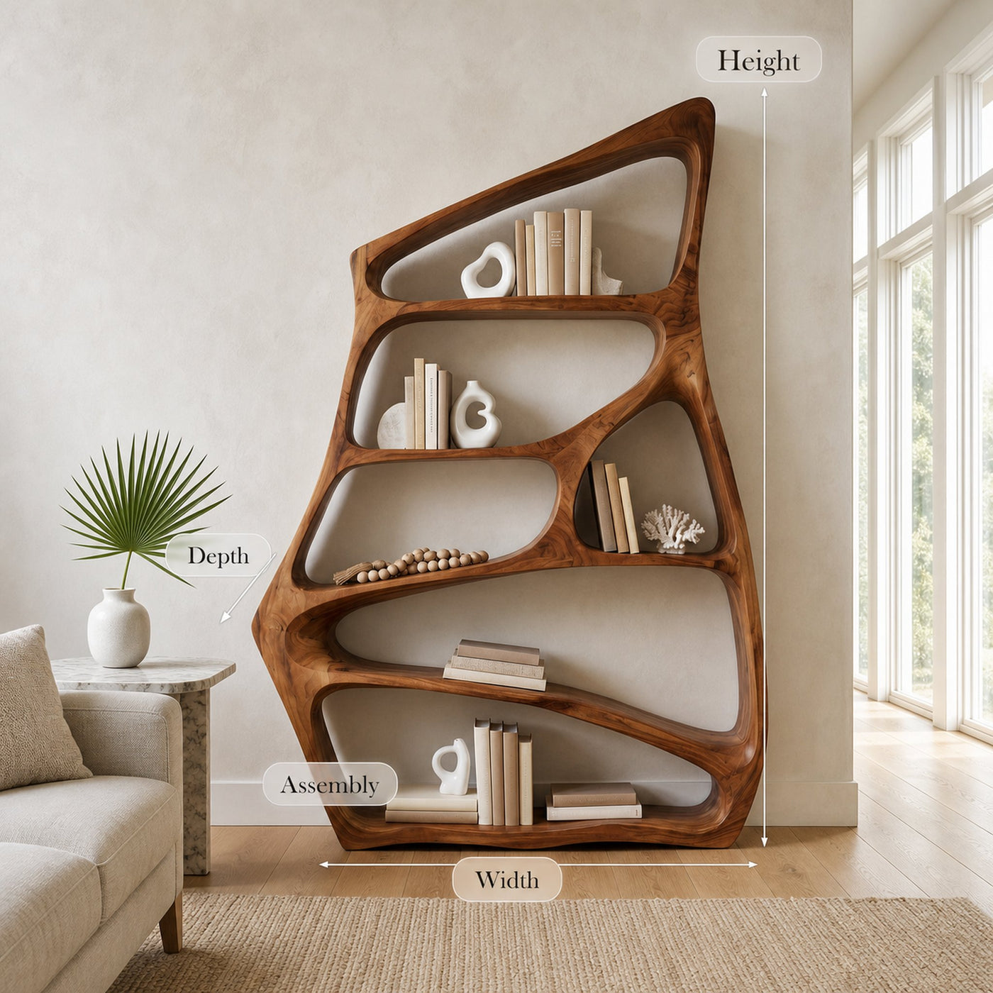 Modern Freeform Bookshelf For Living Room - product view 8
