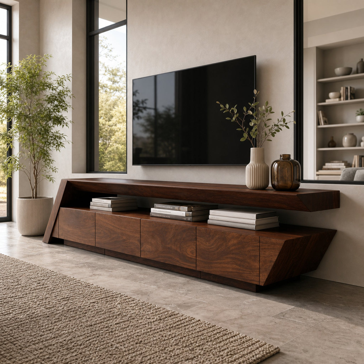 Modern Geometric TV Stand For Living Room - product view 7