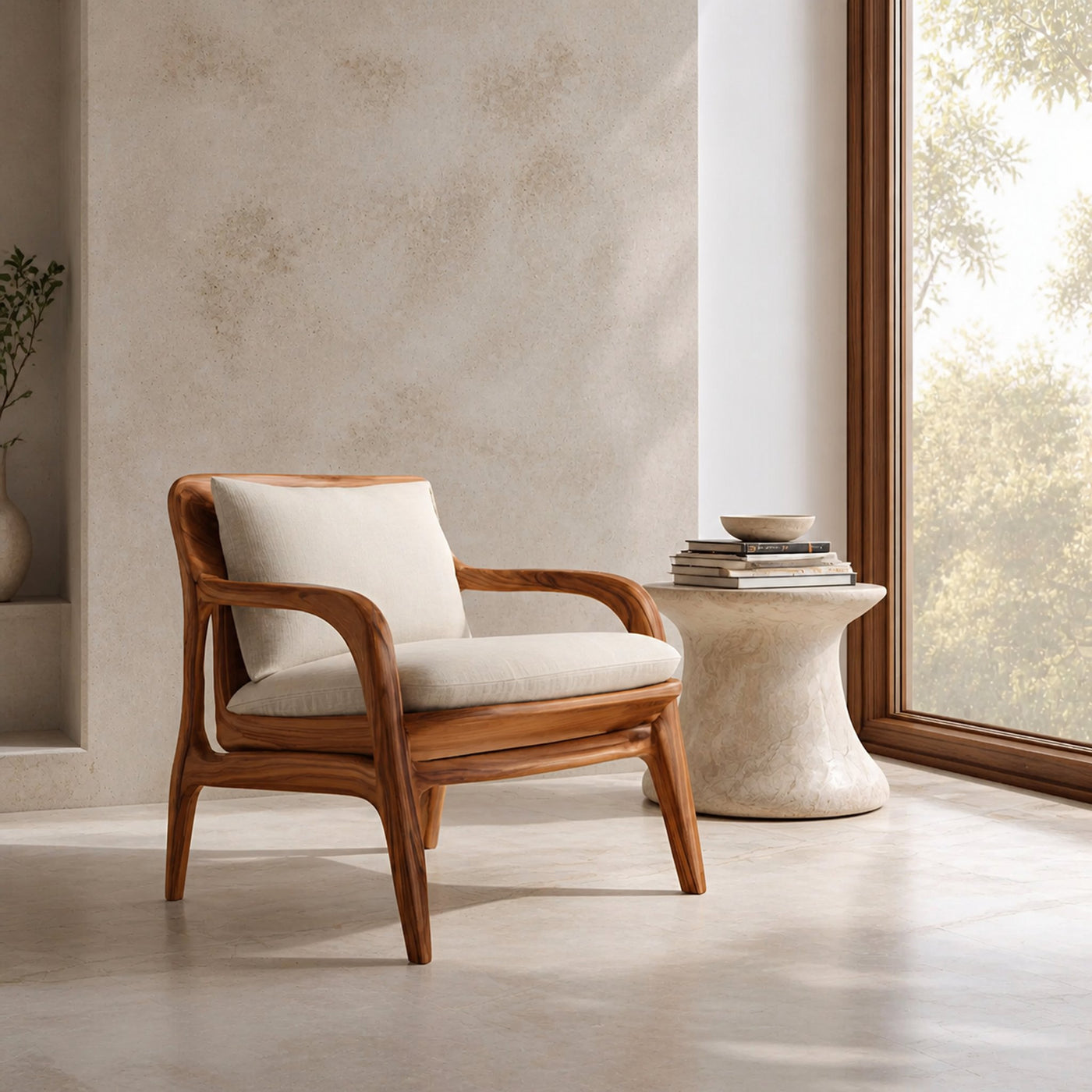 Modern Handcrafted Accent Chair For Living Or Entryway