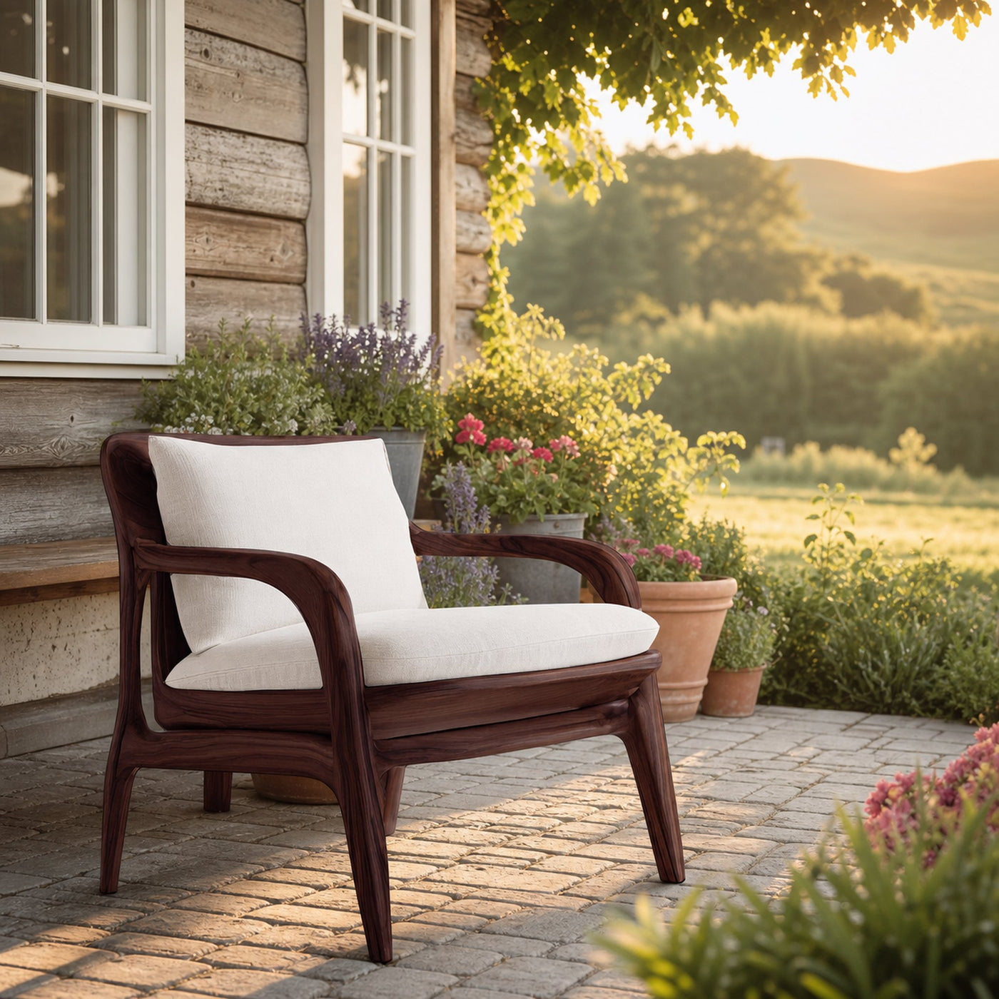 Modern Handcrafted Accent Chair For Living Or Entryway - product view 6