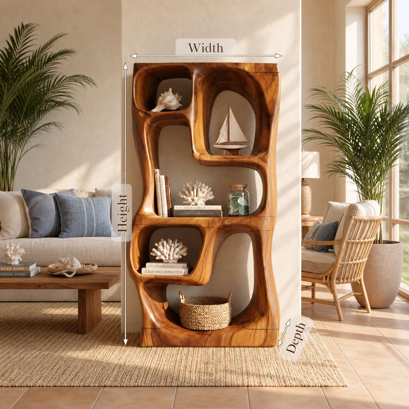 Modern Handcrafted Bookshelf Storage Organizer For Small Apartment - product view 8