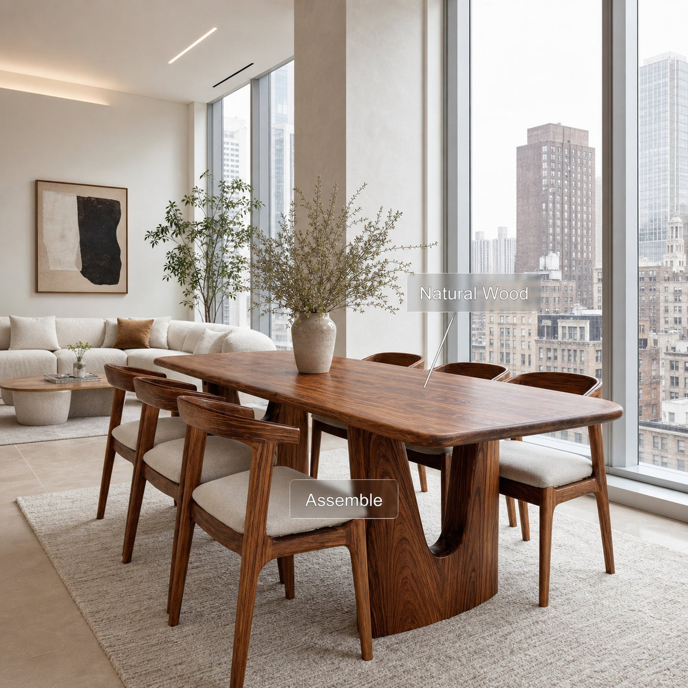 Modern Handcrafted Dining Table For Dining Room - product view 6