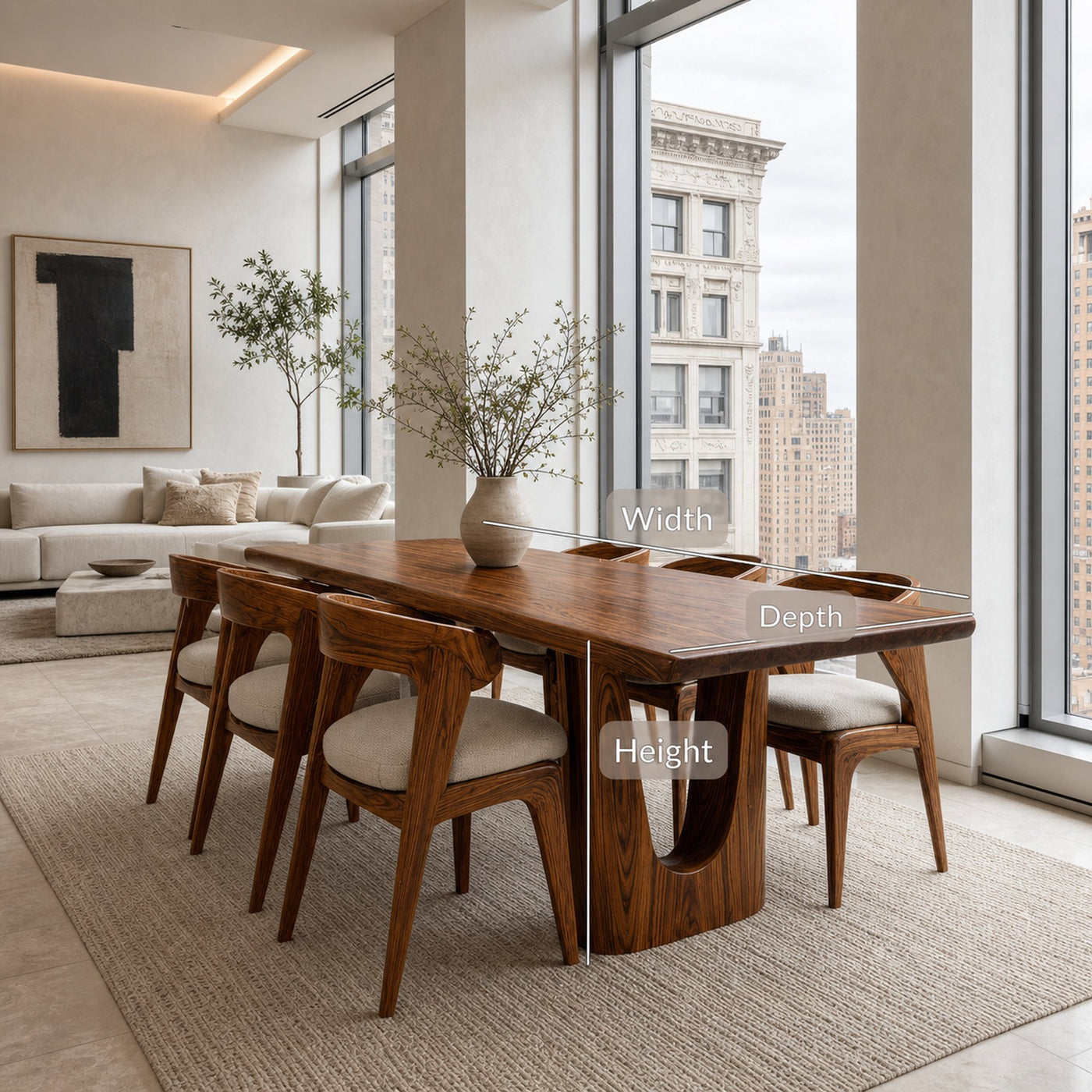 Modern Handcrafted Dining Table For Dining Room Area - product view 7