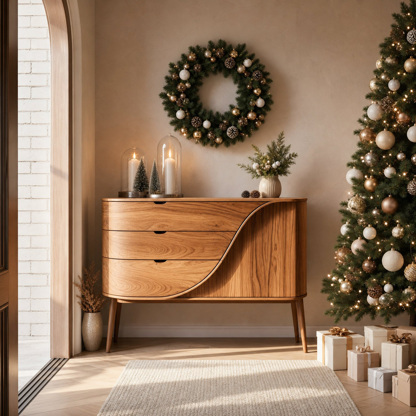 Modern Handcrafted Sideboard For Holiday Home Décor