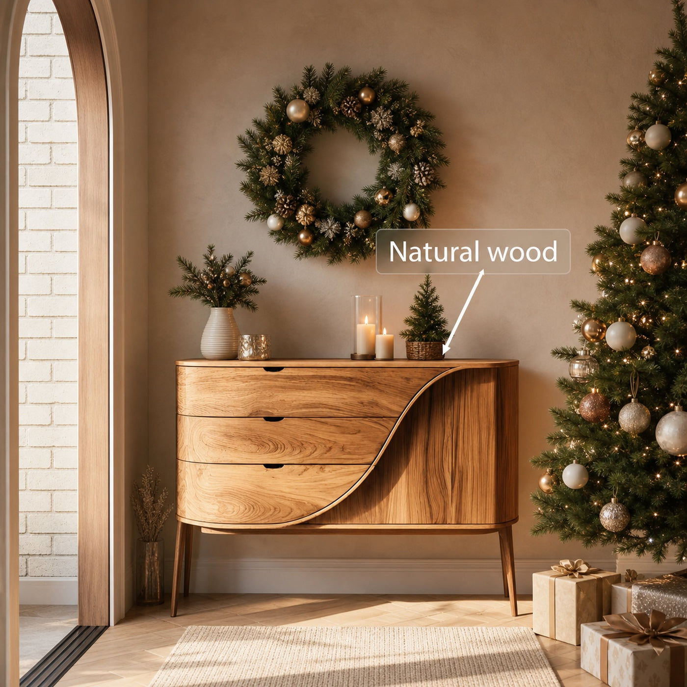 Modern Handcrafted Sideboard For Holiday Home Décor - product view 6