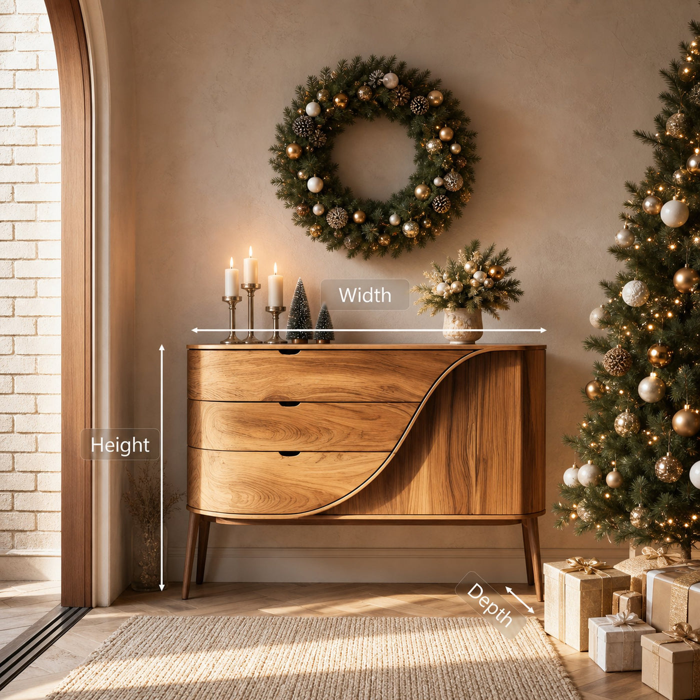 Modern Handcrafted Sideboard For Holiday Home Décor - product view 8