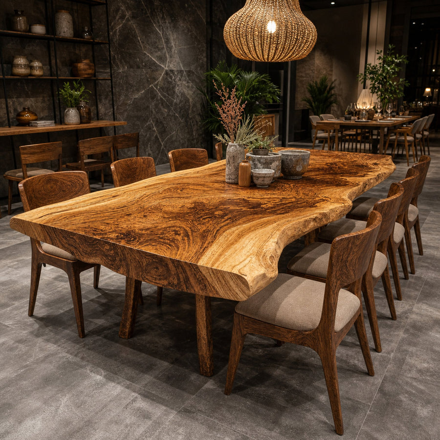 Modern Hardwood Dining Table For Spacious Dining Room