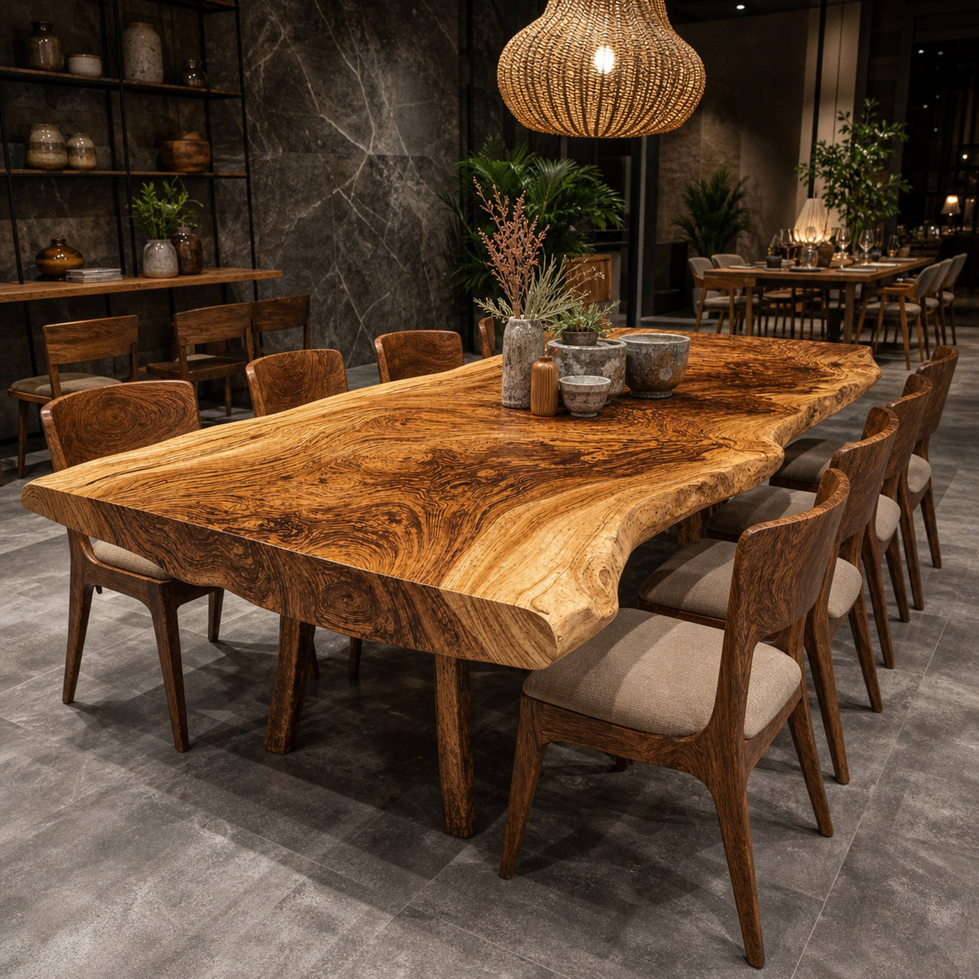 Modern Hardwood Dining Table For Spacious Dining Room
