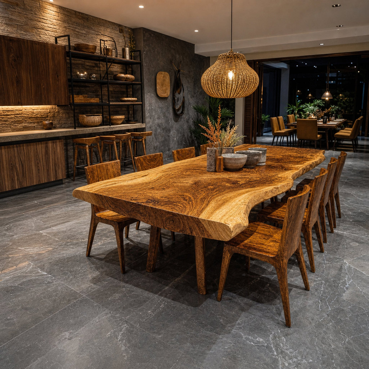 Modern Hardwood Dining Table For Spacious Dining Room - product view 2