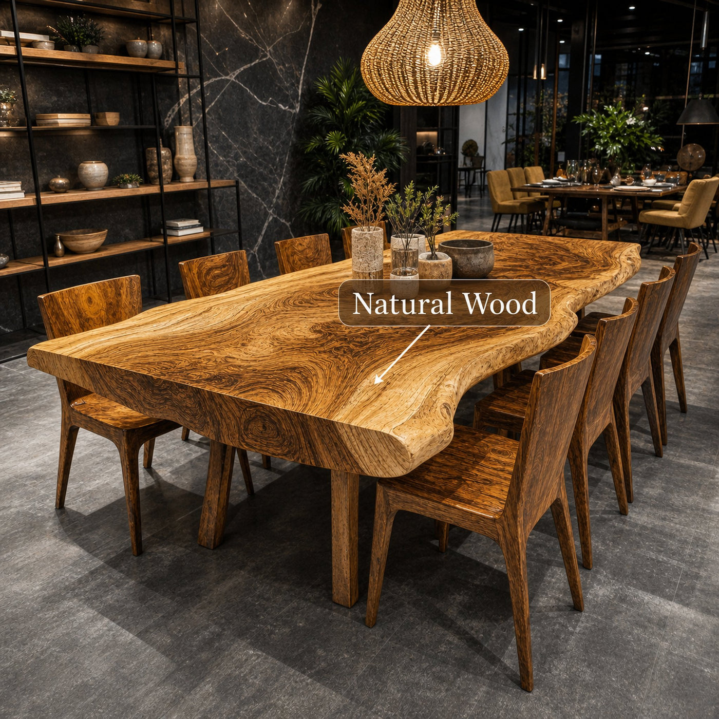 Modern Hardwood Dining Table For Spacious Dining Room - product view 5